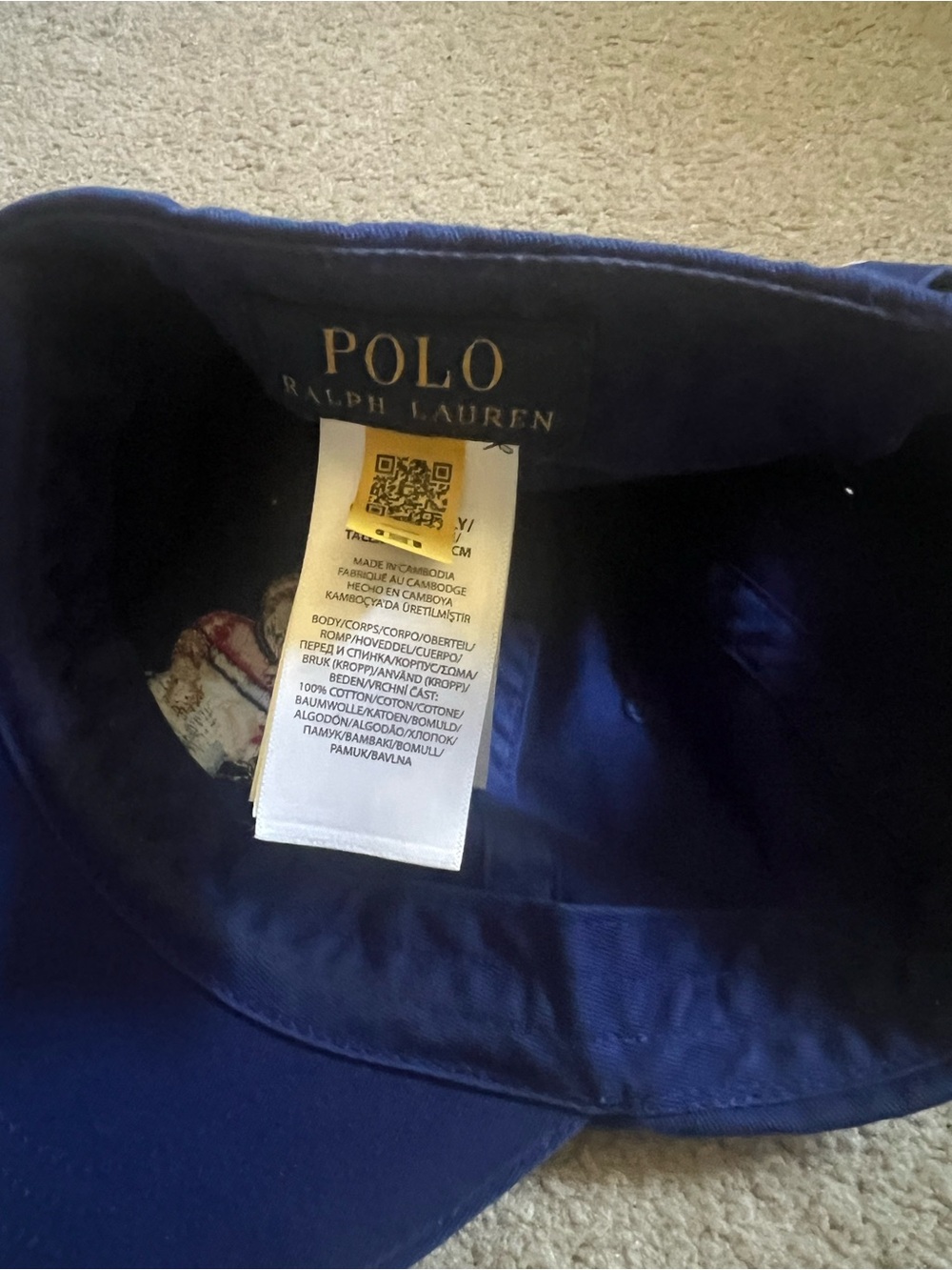 Polo by Ralph Lauren Royal Blue Bear-Embroidered Baseball Cap, Men’s or Women’s - Picture 2 of 3